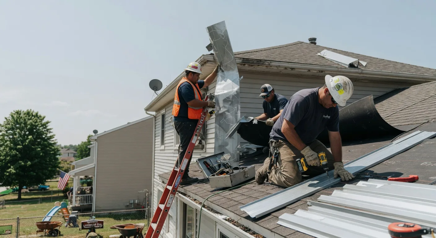 Storm Damage Metal Roof Repair in Fort Dodge, KS